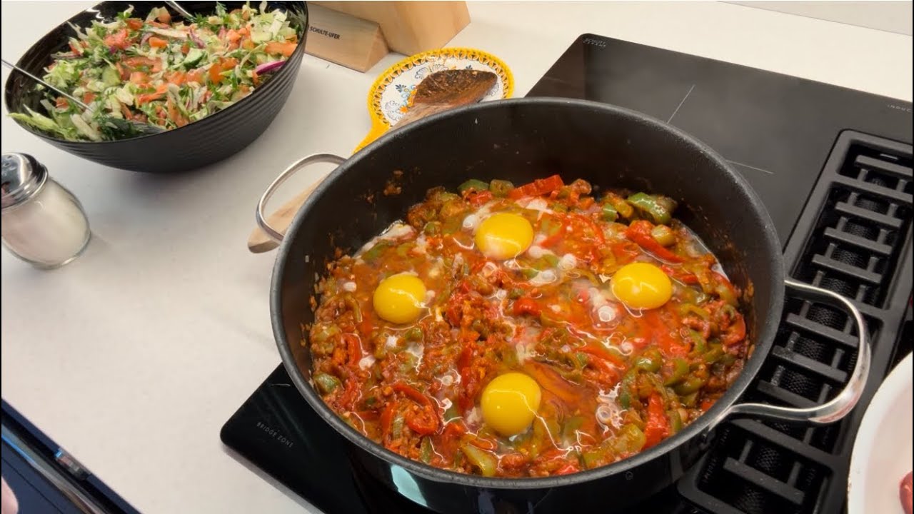 Akşam Kahvaltıları - Menemen ve Patatesli Omlet 🥖🍳☕️