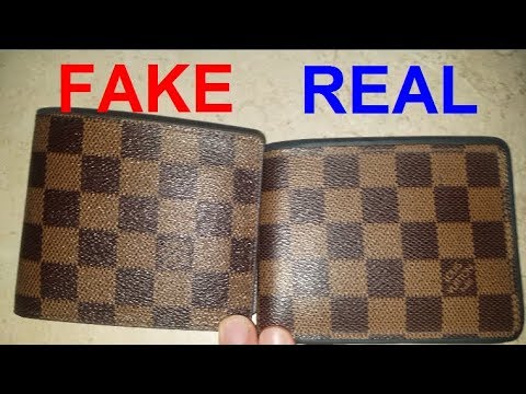 Real vs fake Louis Vuitton wallet. How to spot fake Louis Vuitton - YouTube