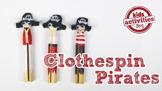 Clothespin Pirates Craft for Kids