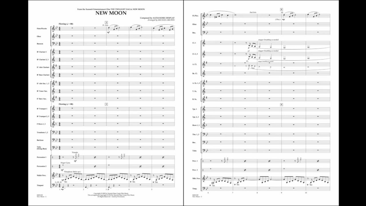 New Moon (The Meadow) by Alexandre Desplat/arr. Michael Brown