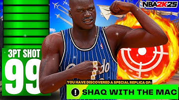 99 3PT + 99 STANDING DUNK CATFISH SHAQ BUILD BROKE NBA 2K25!! BEST CENTER BUILD IN NBA2K25!!