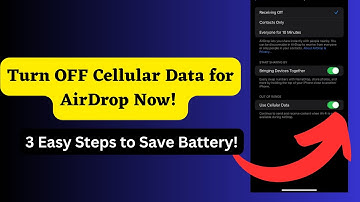 Turn OFF Cellular Data for AirDrop Now! 3 Easy Steps to Save Battery!