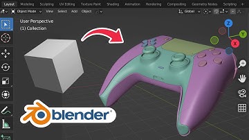 Modelling Practice in Blender 09 | PS5 Controller **