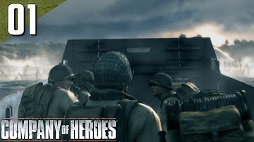 Company of Heroes: 100% (Expert) Walkthrough Part 1 - Omaha Beach (No Commentary)