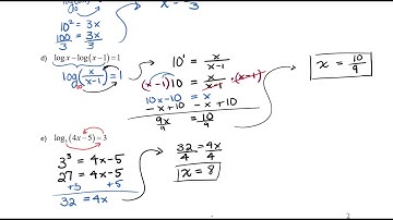 Exponential and Logarithmic Equations Part 2 of 2
