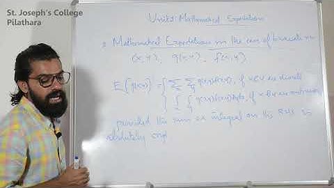 III semester B.Sc Maths, Probability Distributions,  Mathematical Expectation of a random variable-1