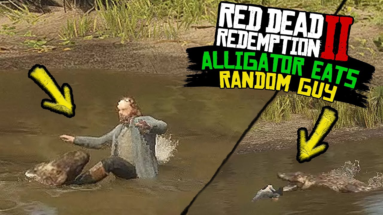 Alligator EATS random NPC in Red Dead Redemption 2 PC - YouTube