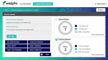 Welphi - Round start and participant envitation