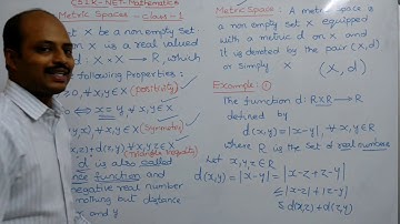 METRIC SPACES-CLASS-1(DEFINITION AND EXAMPLES)