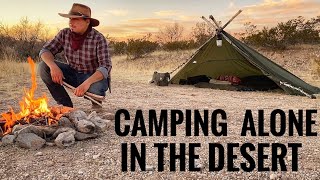 Solo Camping In The Desert Yucca Tarp Shelter, New EDC Update