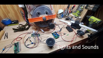 Scratch Built Ghostbusters Proton Pack Lights and Sounds. Simplified Connections and Setup with Demo