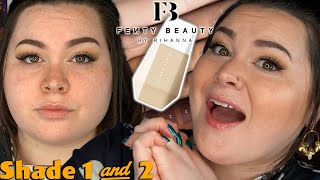 NEW FENTY EAZE DROP SKIN TINT REVIEW &amp; WEAR TEST Shade 1 and 2