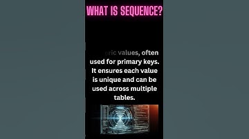 What is Sequence #sequence #plsql #whatissequence #oraclesql #oracledatabase #oraclesqlfundamentals