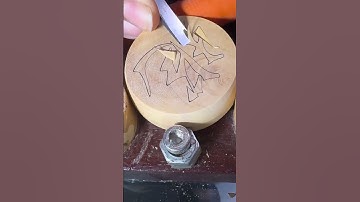 The process wood carving with a simple chisel #shorts