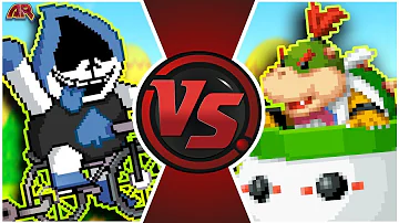 LANCER vs BOWSER JR! (Mario vs Undertale, Deltarune Animation) | Cartoon Fight Club BONUS