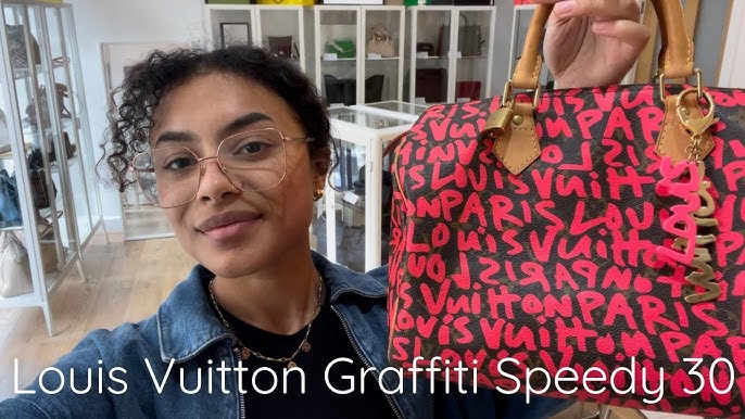 Stephen Sprouse x Louis Vuitton Monogram Grey Graffiti Speedy 30  QJB0FZ2TEB043