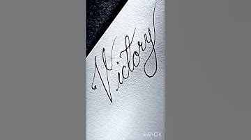 Satisfying Cursive Handwriting - Victory
