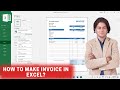 How to make invoice in excel? #exceltutorial