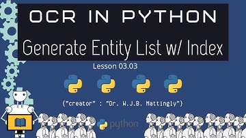 How to Create a List of Named Entities from an Index with OpenCV (OCR in Python Tutorials 03.03)