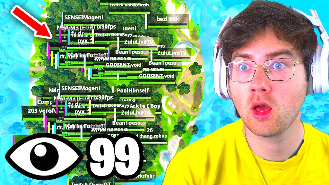 I Got 100 Players To Land At Wailing Woods In OG Fortnite (Caught Them Cheating)