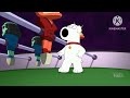 Peter uses his Hurricane Holler at the Monster from The Family Guy: A Lot is Going on the Upstairs.