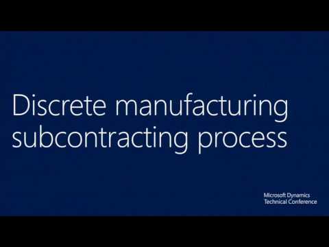 Subcontracting operations and activities in manufacturing