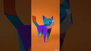 paper cat #wan2_2 #tabsstudio #cat #cartoon #3dworld #funny