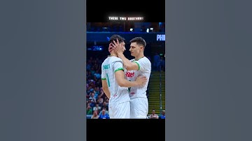 Awesome duo ☠️🗿. [subscribe] #volleyball #viralvideo #sports #algorithms #algorithm