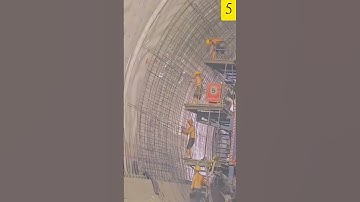 Smart Idea Of Iron Frame Installation Process On Tunnel Construction By Workers #Shorts