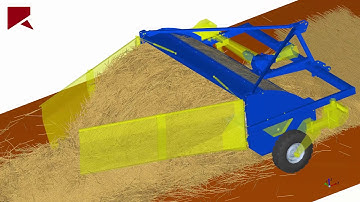 Hay tedder machine simulation