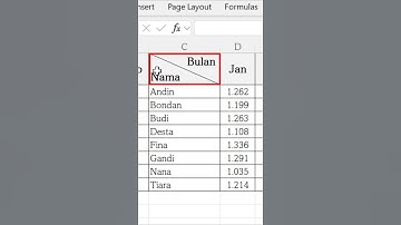 Membuat Garis Diagonal dalam Cell di Excel #Shorts