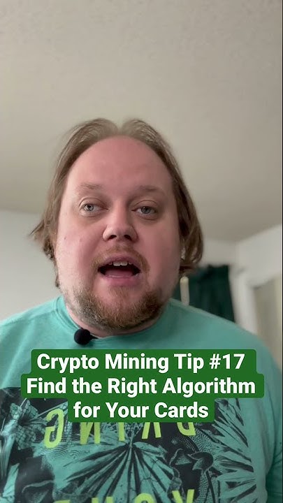 Crypto Mining Tip 17 - Find the Right Algorithm for Your Cards #shorts ...