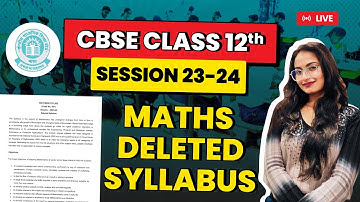 Class 12 Maths Deleted Portion For Session 2023-24 Imaths deleted syllabus 2023