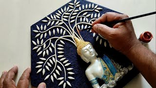 Lord Buddha theme Key Holder making with cardboard at home || How To Make A Key Holder || Key Holder