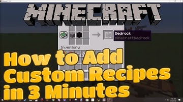 How to Add Custom Vanilla Minecraft Recipes in 3 Minutes!!!