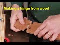 Hinge from wood, with jig