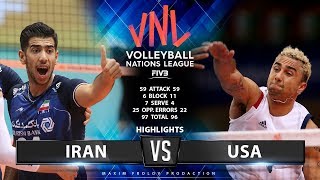 Iran vs USA | Highlights Men's VNL 2019