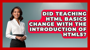 Did Teaching HTML Basics Change With the Introduction of HTML5? | Simple HTML Studio News
