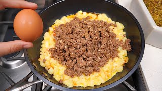 Potato and minced meat recipe! Fast, juicy and very tasty! You will love it! ASMR