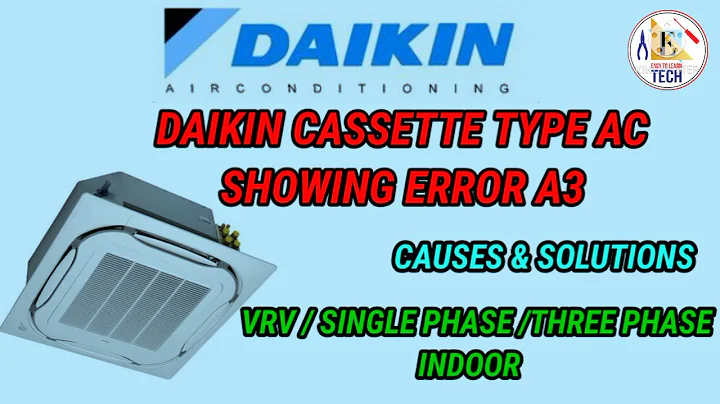 HOW TO SOLVE THE ERROR CODES A3 FOR DAIKIN || TROUBLESHOOTING // DAIKIN AC ERROR CODES & SOLUTIONS