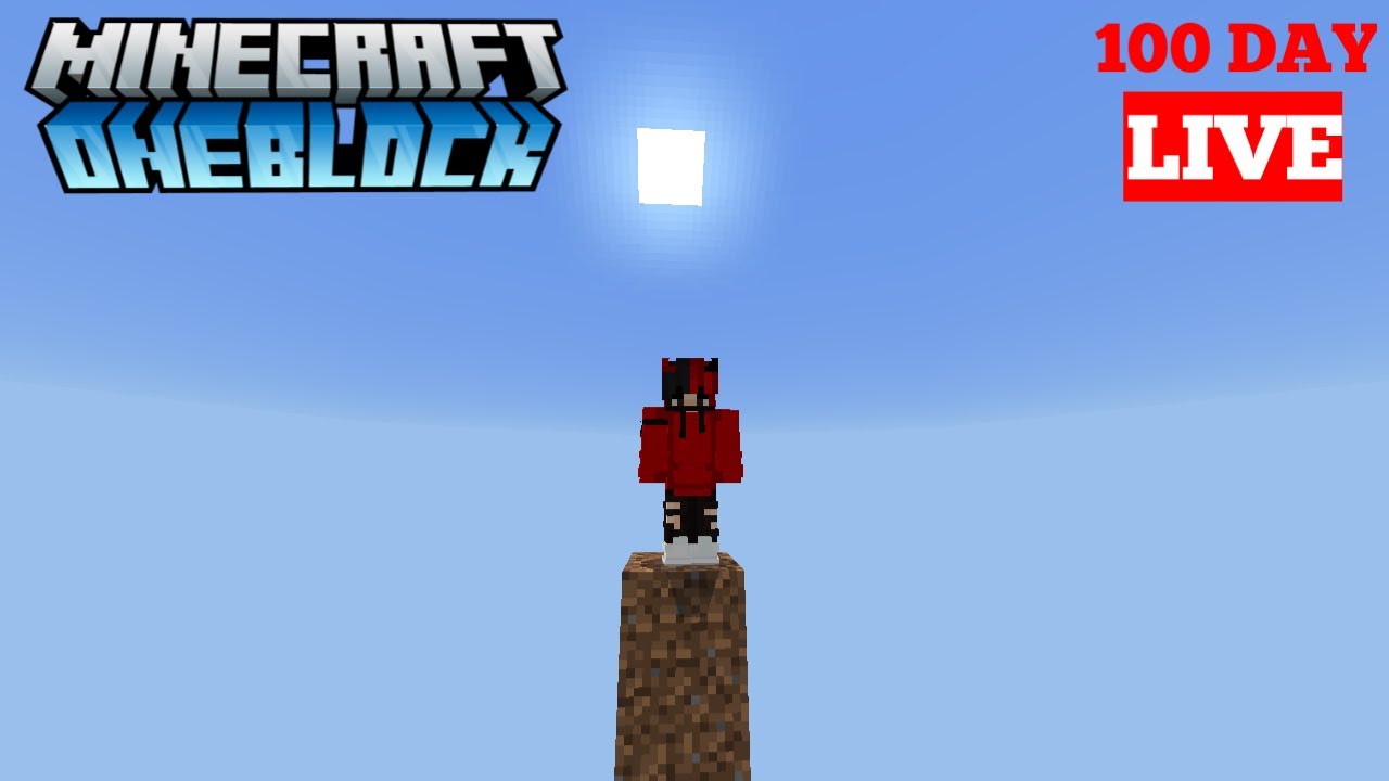 Minecraft ONE Block 100 DAY | Live Stream 🔴 - YouTube