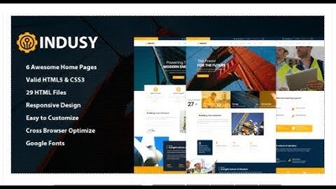 Indusy - Industrial & Factory Solutions HTML Template | Themeforest Templates