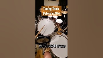Drum Tuning - Toms Before n After #drums #drumming #drumtuning