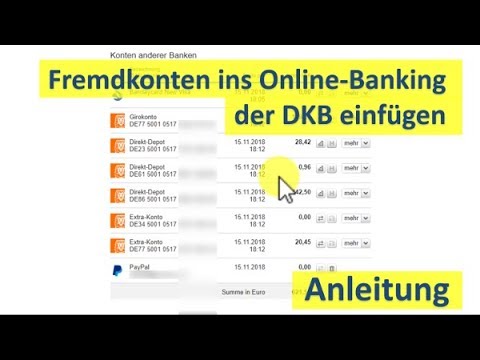 DKB ► Fremdkonten hinzufügen (Online-Banking)