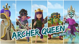 All Skins Of ARCHER QUEEN | Animation Video | clash of clans #clashofclans #coc #skins #archerqueen