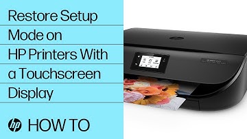 Restore Setup Mode on HP Printers With a Touchscreen Display | HP Printers | HP