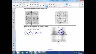 Alg 2 Graphing Circles