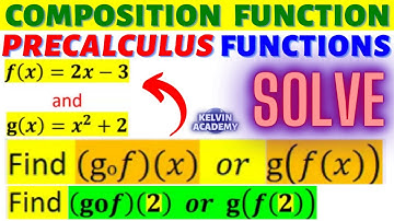 WHAT IS COMPOSITION FUNCTION? [SOLVE f(x)=2x 3 and g(x)=(x^2)+2] IN PRECALCULUS