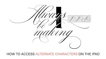 How to access Alternate Characters on the iPad in Affinity Designer