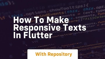 how to make responsive texts in flutter